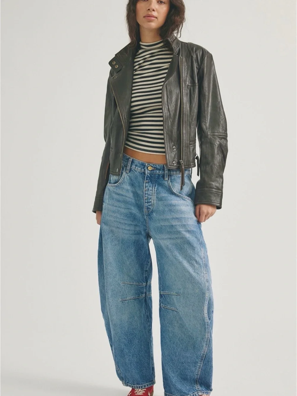 Free People Good Luck Barrel Jeans
